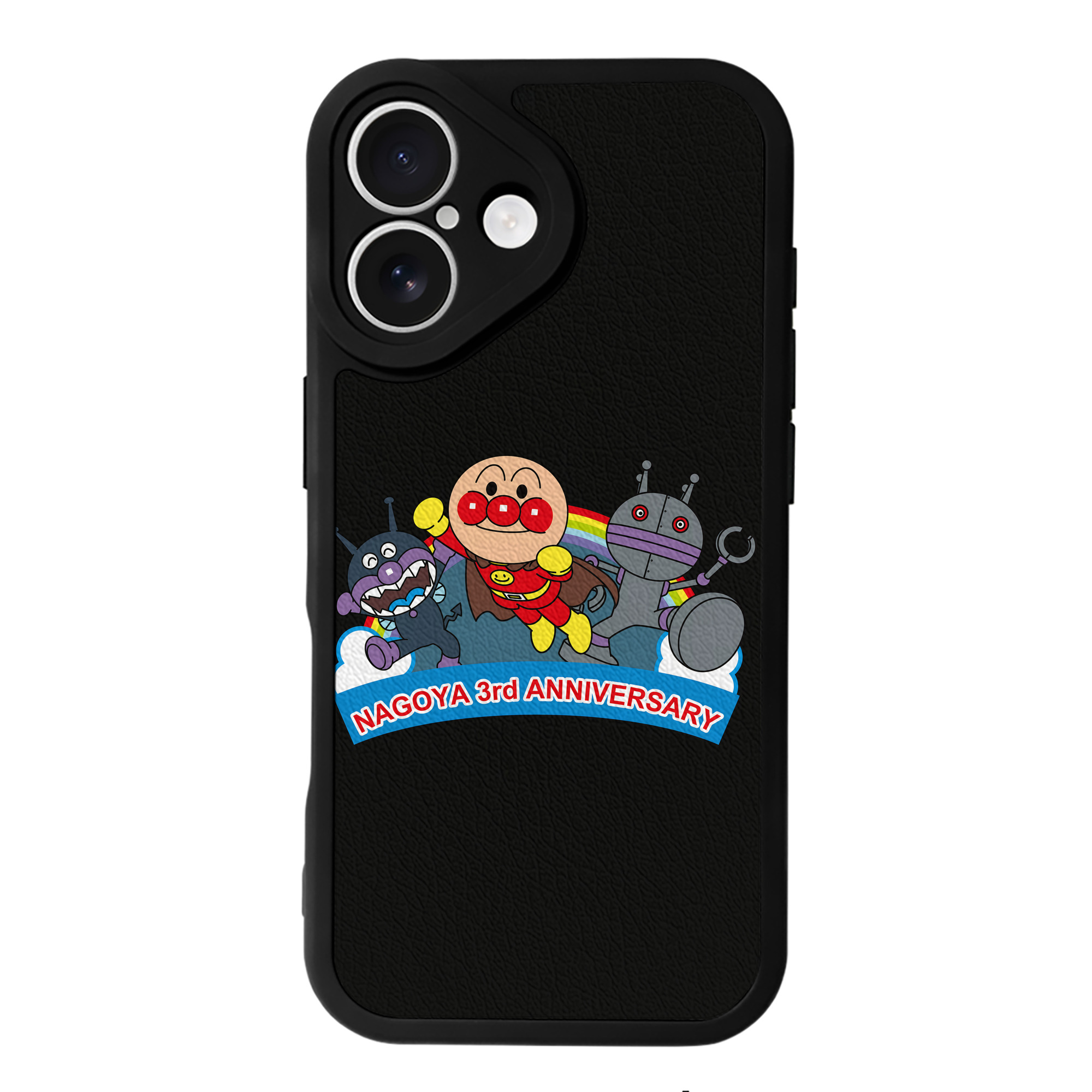 （画像用） アンパンマン Anpanman 【iPhone 16シリーズ対応】シリコンスマホケース（レザー調） 材質：シリコン